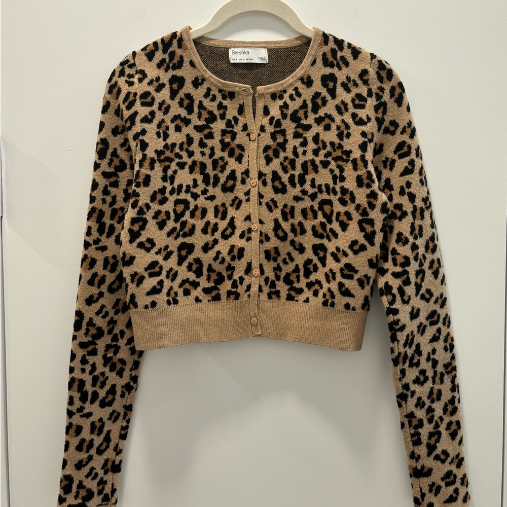 Bershka Leopard Cardigan